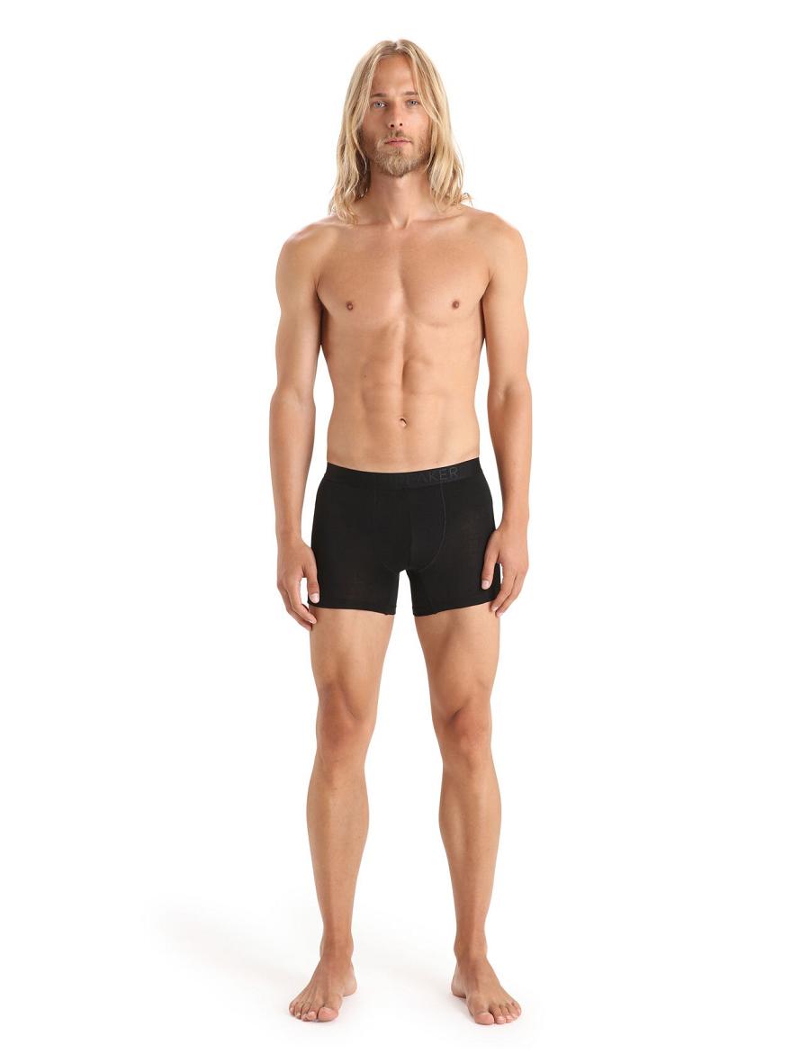 Icebreaker Cool-Lite™ Merino Anatomica Boxers Miesten Alusvaatteet Mustat | FI 1321XYUF